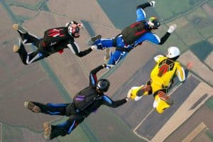 4-way Formation Skydiving